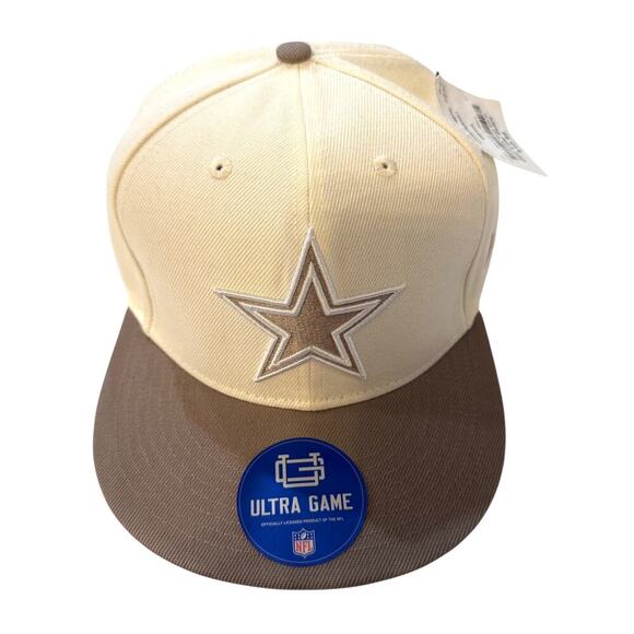 Dallas Cowboys NFL Snapback Hat – Cream & Brown Team Logo Cap – NWT - Picture 1 of 4